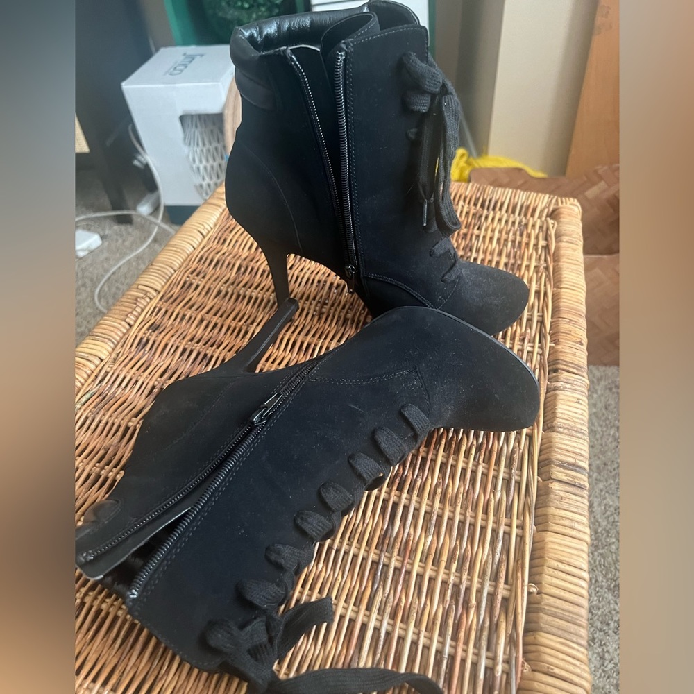 Black Ankle Bootie Heels